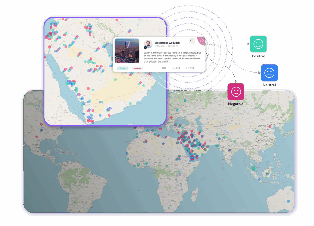a map with a message on it